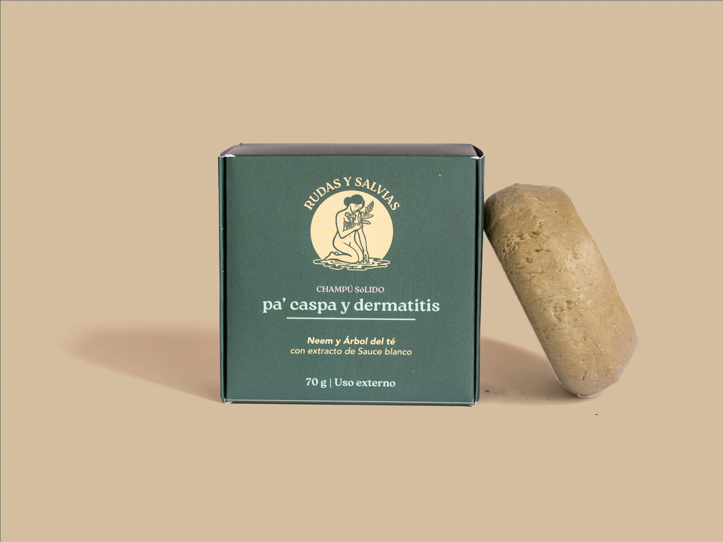 Champú sólido pa’ caspa y dermatitis