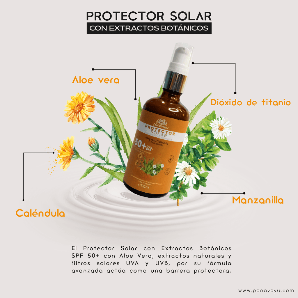 Protector Solar con extractos botánicos SPF50+