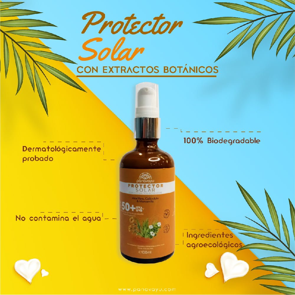 Protector Solar con extractos botánicos SPF50+