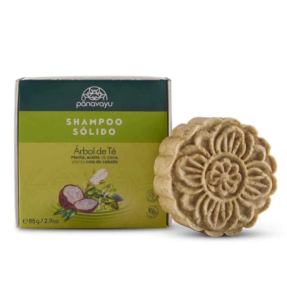Shampoo sólido de menta y árbol de té