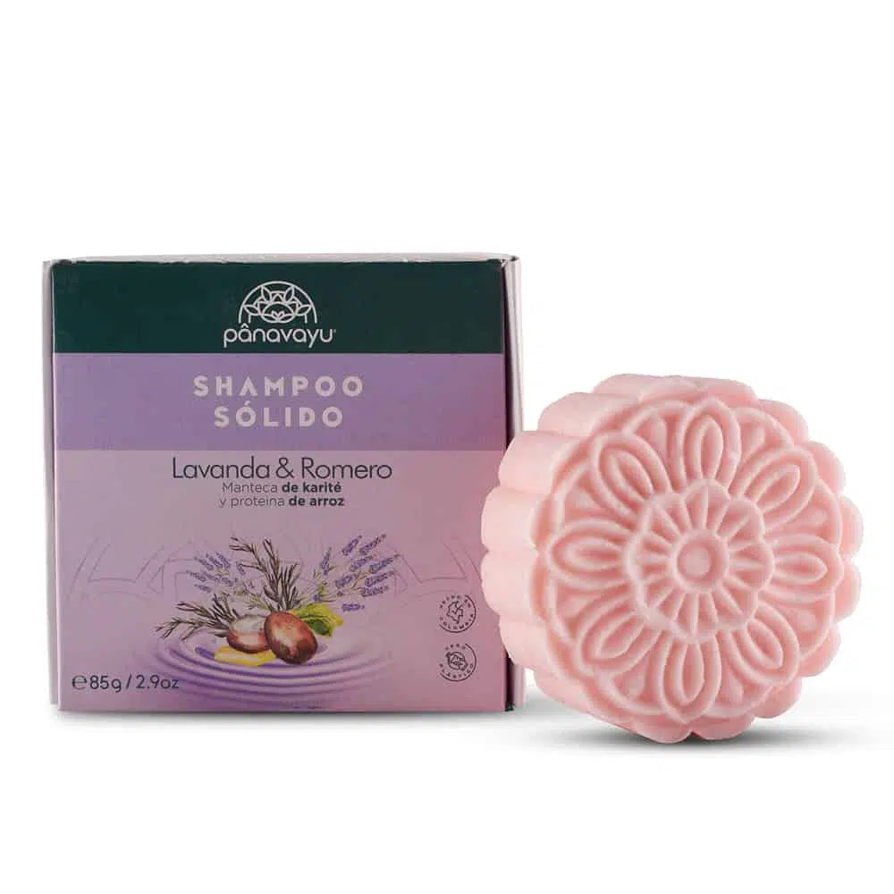 Shampoo sólido de lavanda y romero