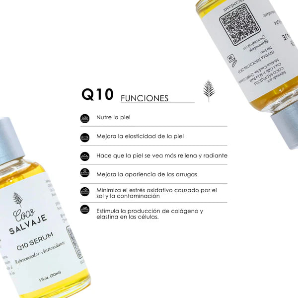 Sérum facial de 30 ml con Q10 rejuvenecedor con antioxidantes