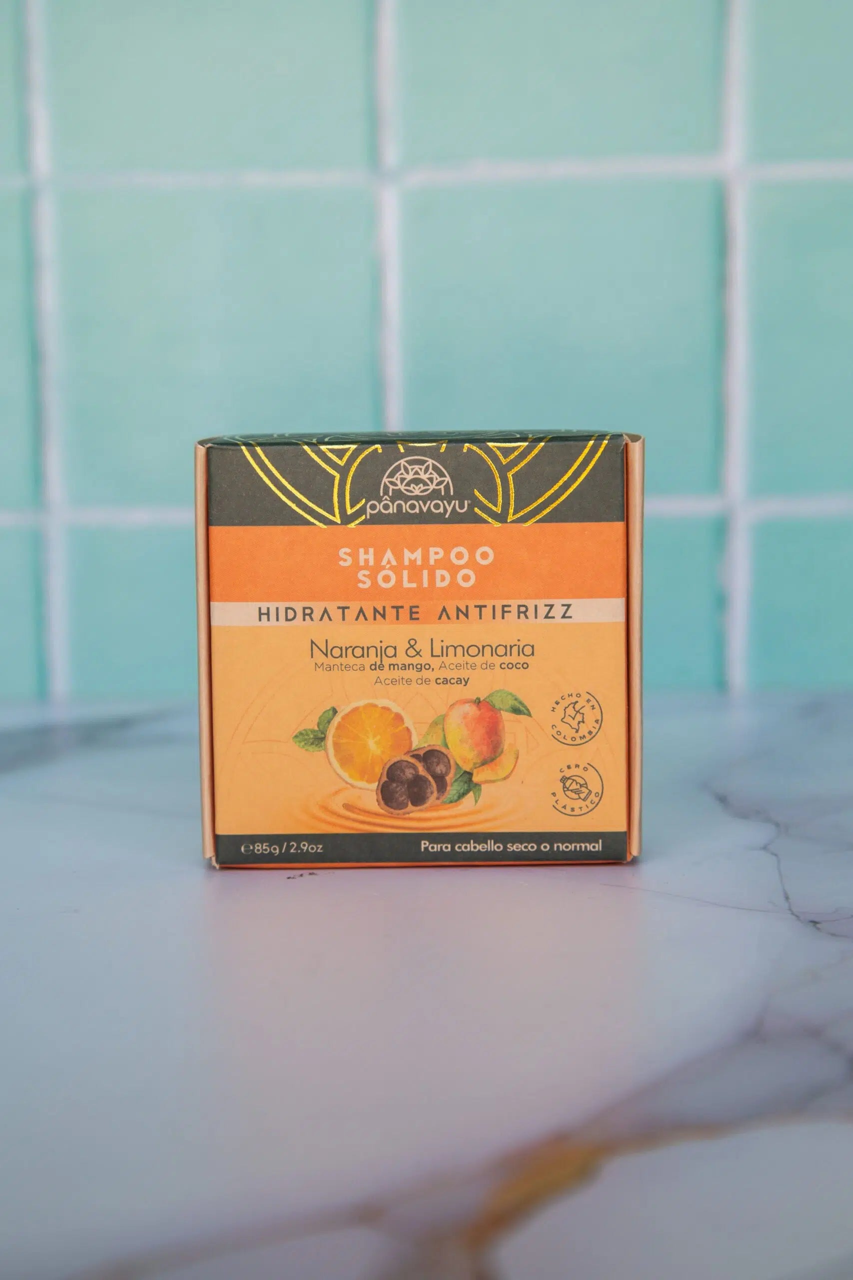 Shampoo sólido de naranja y limonaria